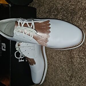 Foot Joy Womens Golf, 7.5, White & Rose Gold